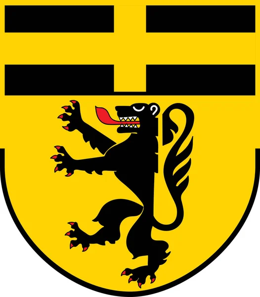 德国北莱茵-威斯特法伦州克罗伊佐的军徽 — 图库矢量图片