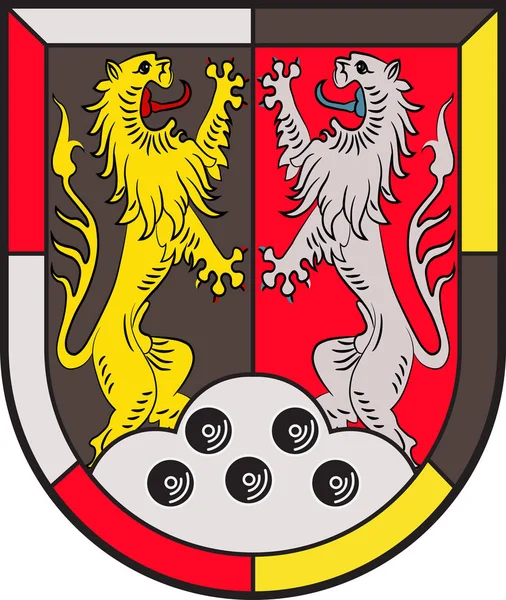 Wappen von Bruchmühlbach-Miesau in kaiserslautern am Rhein — Stockvektor