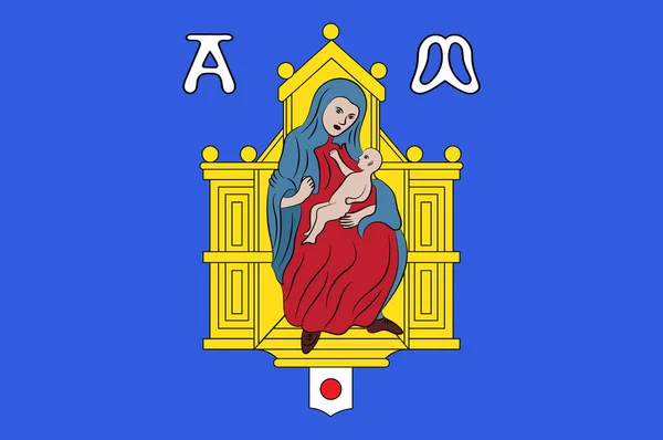Флаг Монпелье в Эро Окситания является регионом Франка — стоковый вектор