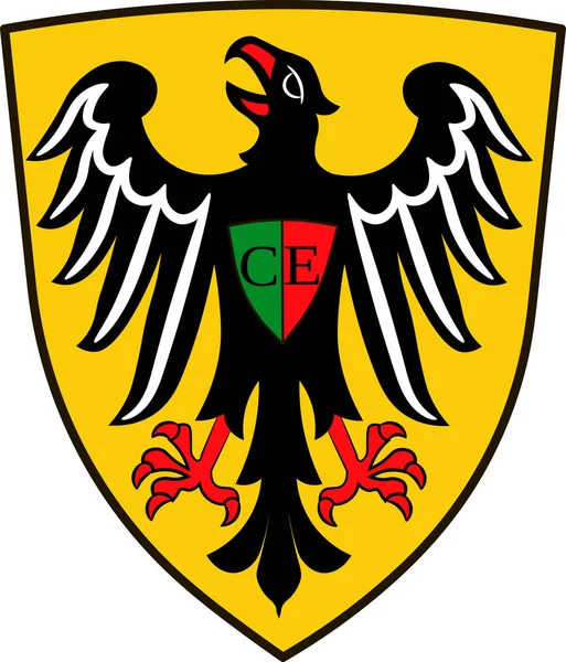Escudo de armas de Esslingen am Neckar en Baden-Wuerttemberg, Germa — Vector de stock