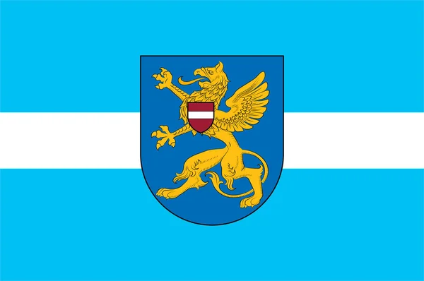 Drapeau de Rezekne à Latgale en Lettonie — Image vectorielle