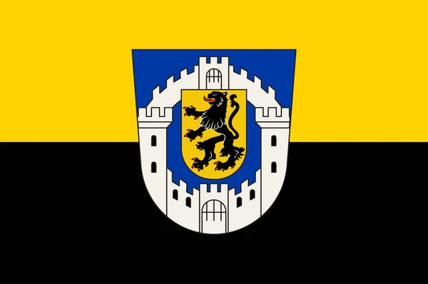 Bergheim flagga i Nordrhein-Westfalen, Tyskland — Stock vektor