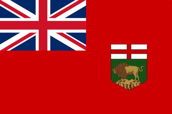 Bandeira de Manitoba no Canadá — Vetor de Stock