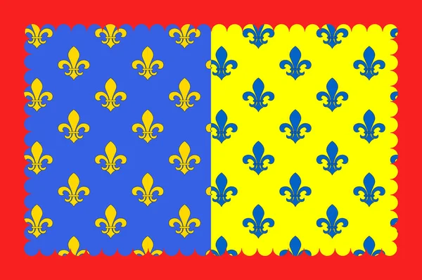 Saint-Flour-flaggan i Cantal i regionen Auvergne-Rhône-Alpes i — Stock vektor