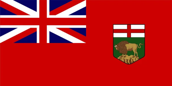 Bandeira de Manitoba no Canadá — Vetor de Stock