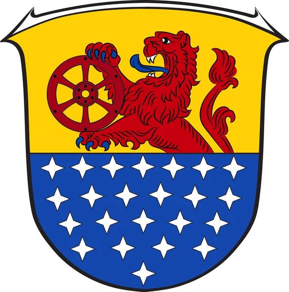Escudo de Darmstadt-Dieburg en Hesse, Alemania . — Vector de stock