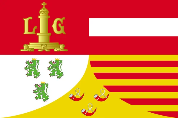 Drapeau de Liège en Belgique — Image vectorielle