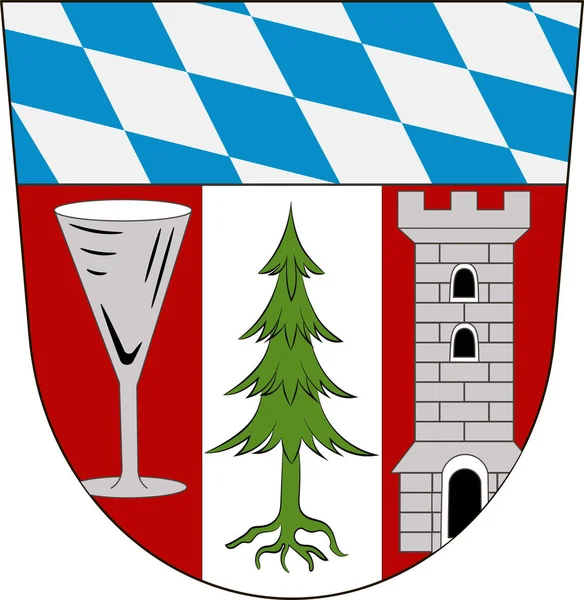 ドイツ、バイエルン州下部のリージェンの紋章 — ストックベクタ