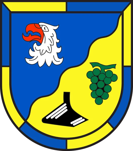 Monsheim címere Alzey-Worms városban Rajna-vidék-Pfalz, — Stock Vector