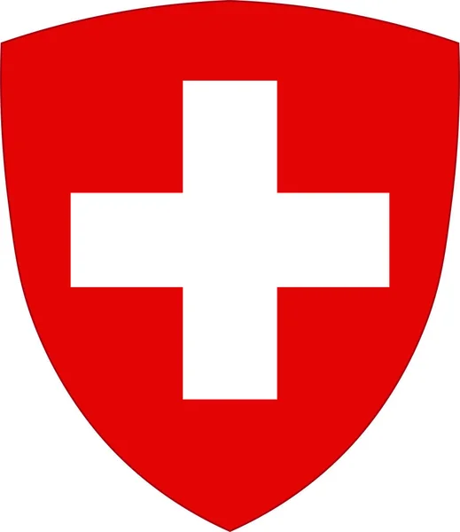 Escudo de armas de Suiza — Vector de stock