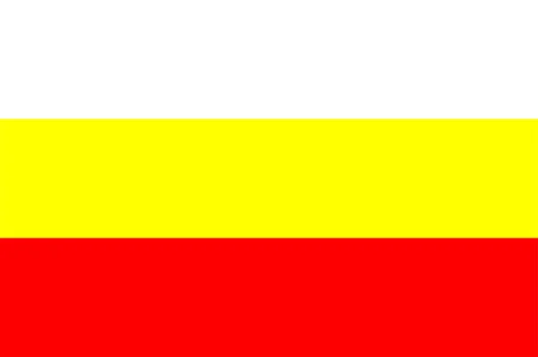 Bandera de Hradec Kralove city in República Checa — Vector de stock