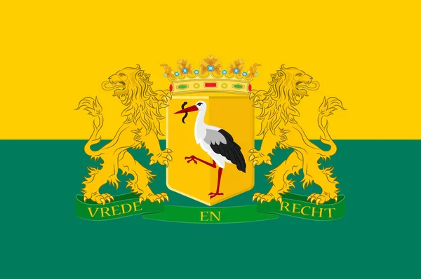 Vlag van Den Haag van Nederland — Stockvector