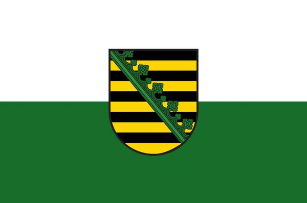 Bandeira da Saxônia na Alemanha — Vetor de Stock