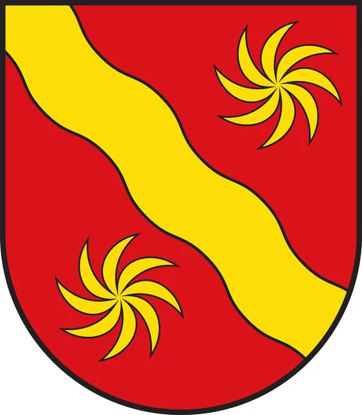 Vlag van Warendorf in Noord-Rijnland-Westfalen, Duitsland — Stockvector
