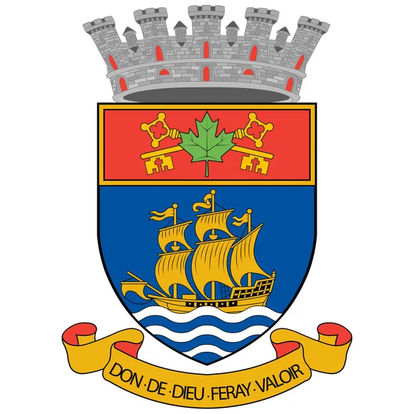 カナダのケベックシティの紋章 — ストックベクタ