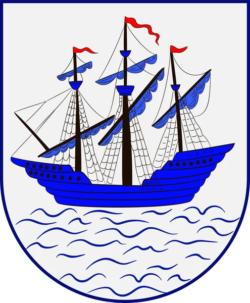 Escudo de Helsingoer es un municipio de Dinamarca. — Archivo Imágenes Vectoriales