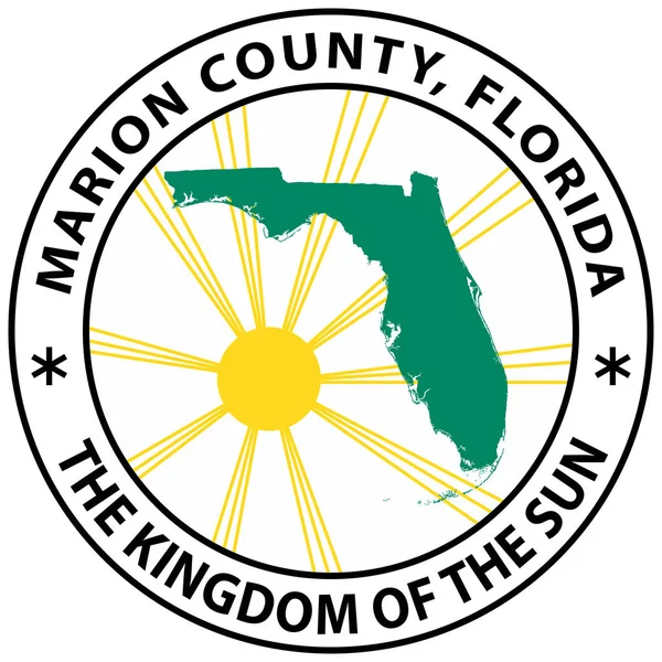 Escudo de armas del Condado de Marion en Florida, EE.UU. — Vector de stock
