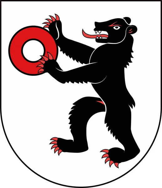 Brasão de armas da cidade de Appenzell na Suíça — Vetor de Stock