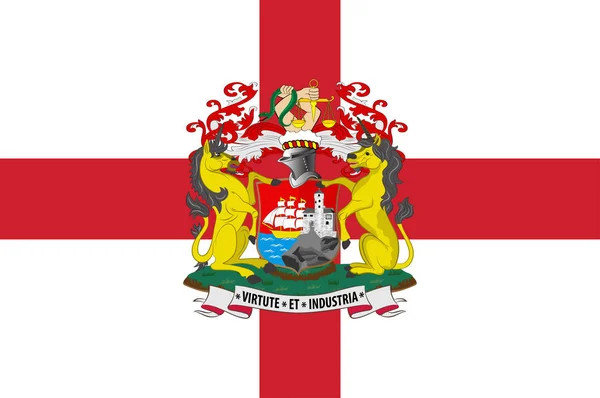 Σημαία του Μπρίστολ στην Αγγλία — Διανυσματικό Αρχείο