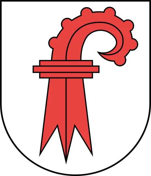 Wappen des Kantons Basel-Landschaft in der Schweiz — Stockvektor