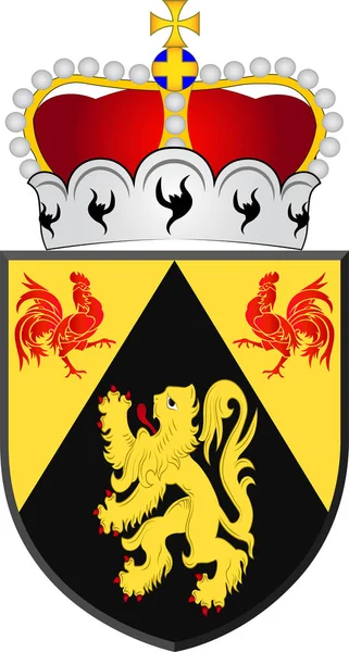 Coat of arms of Walloon Brabant in Belgium — Stock Vector