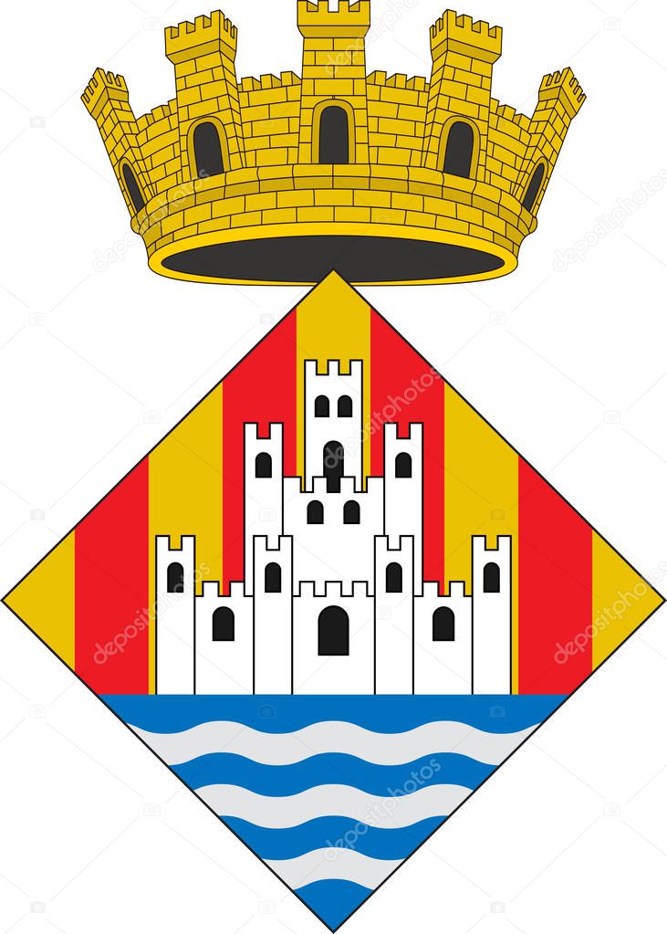 Coat of arms of Ibiza of Balearic Islands, Spain