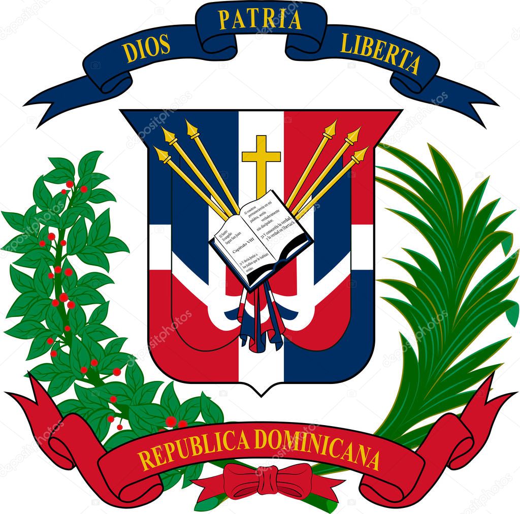 Escudo de armas de República Dominicana Vector de Stock de ©dique.bk.ru ...