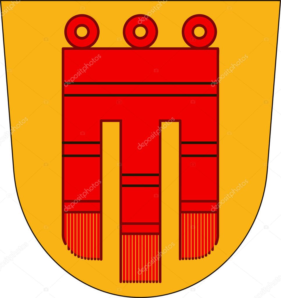 Coat of arms of Boblingen city in Baden-Wuerttemberg, Germany