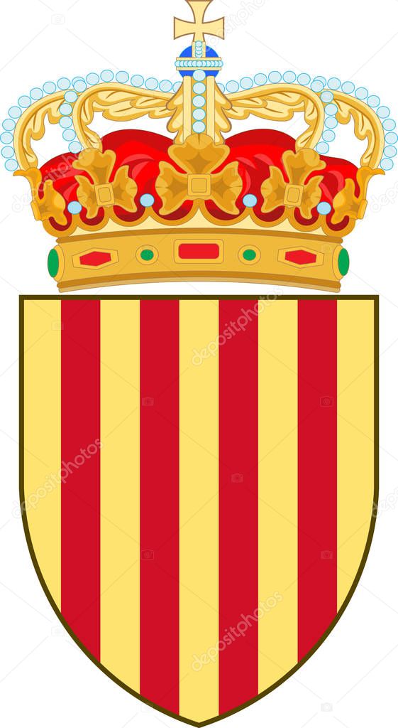 Coat of arms of Catalonia of Spain