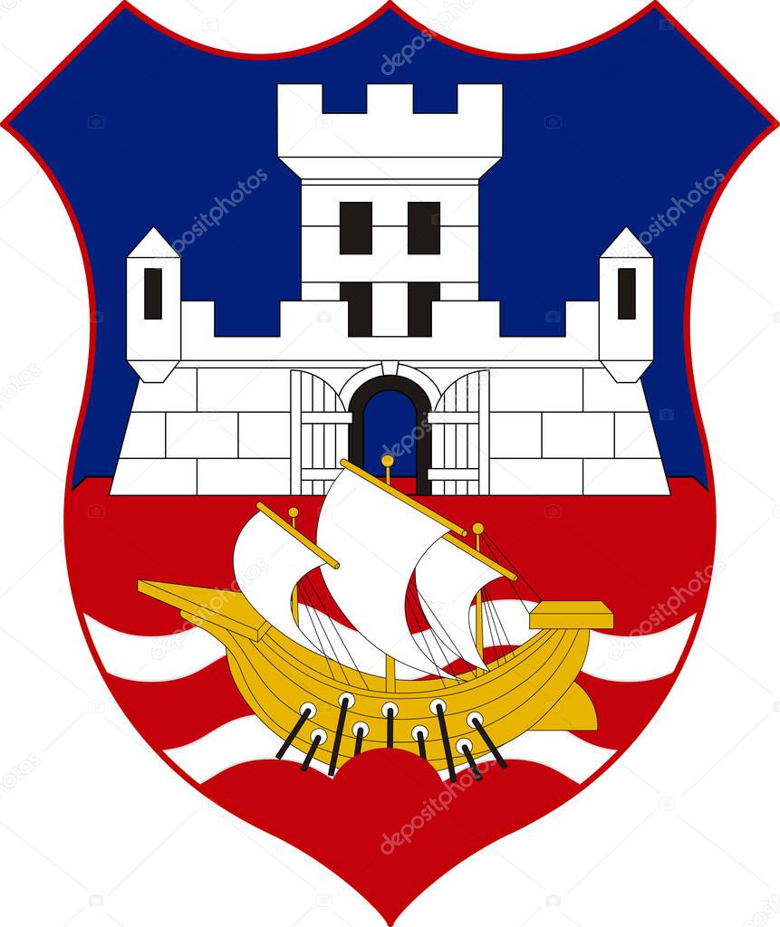 Coat of arms of Belgrade in Serbia