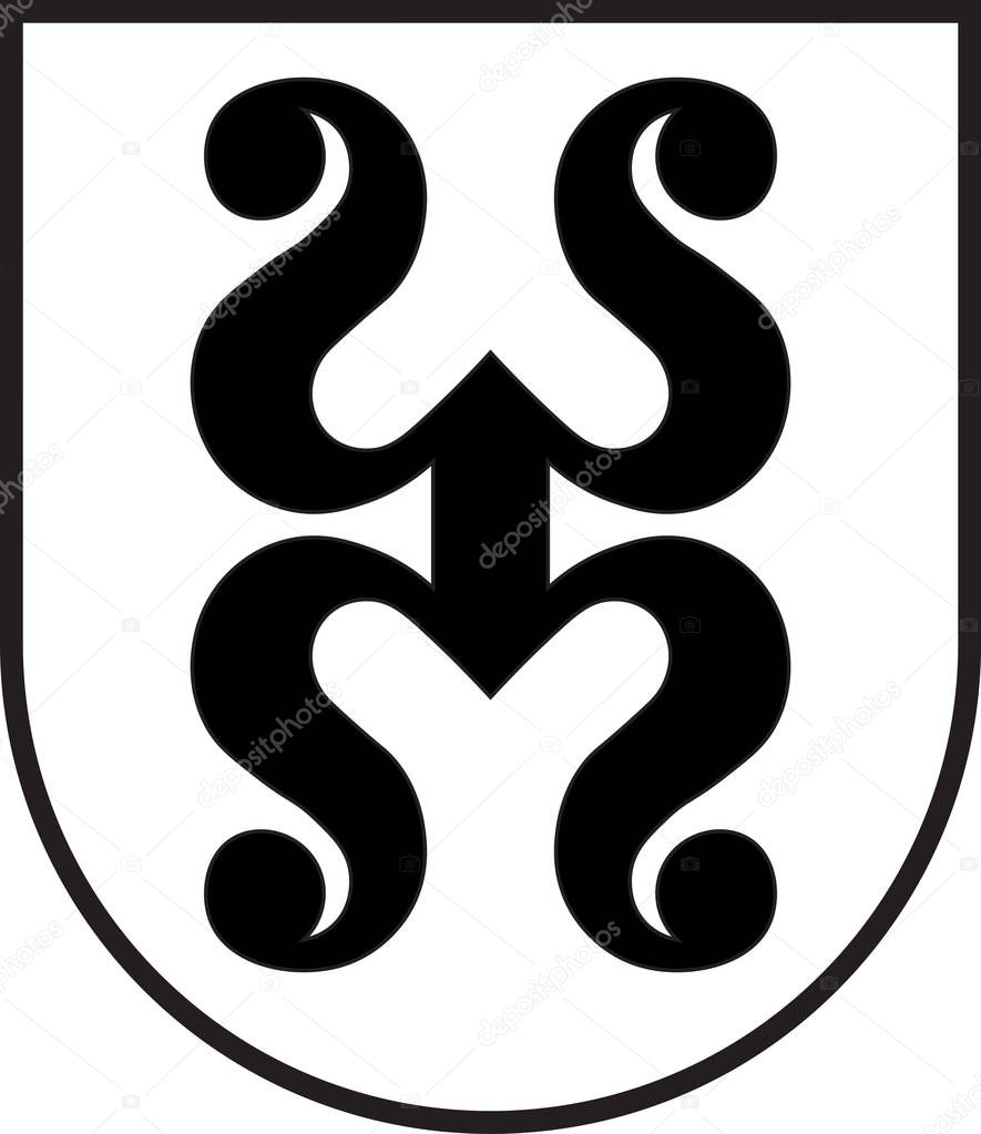 Coat of arms of Bad Duerkheim in Rhineland-Palatinate, Germany