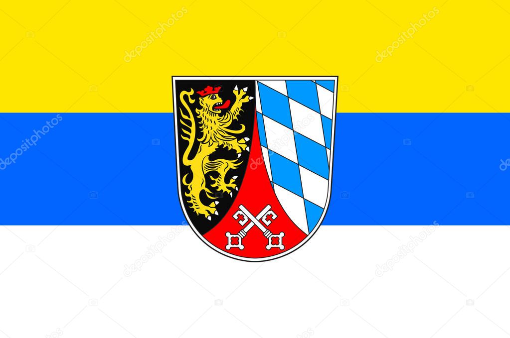 Flag of Upper Palatinate in Bavaria, Germany