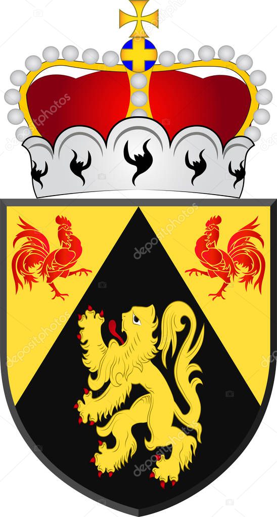 Coat of arms of Walloon Brabant in Belgium