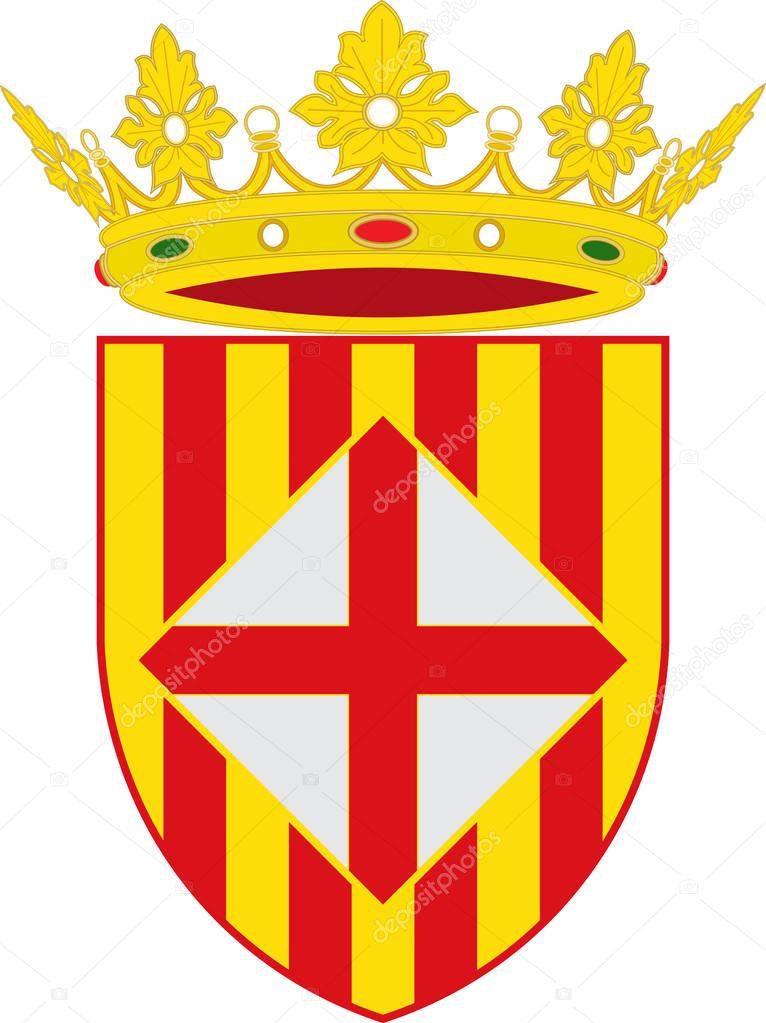 Coat of arms of Barcelona is a province of Spain