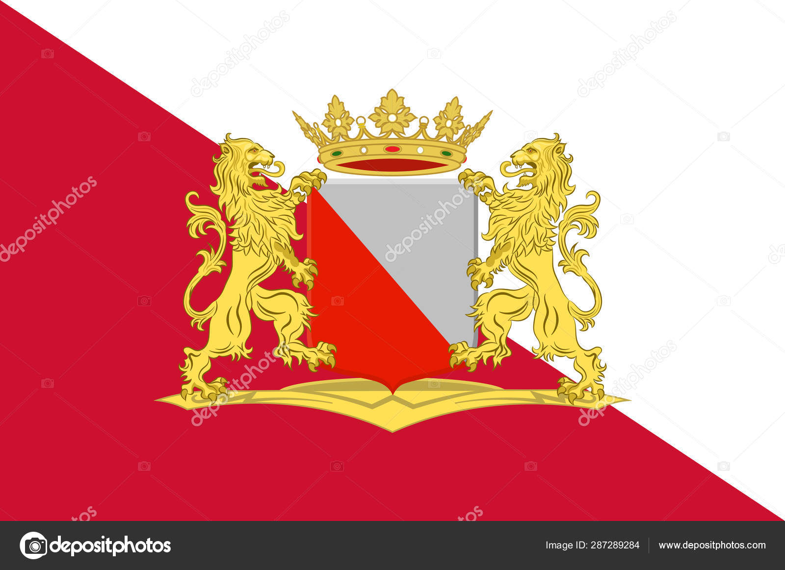 Flag of Utrecht in Utrecht, Netherlands Stock Vector Image by ©dique.bk