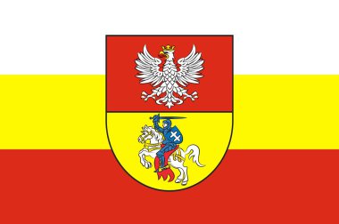 Bialystok Podlaskie Voyvodalığı kuzeydoğu Polan içinde bayrağı