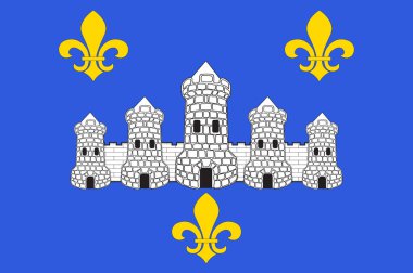 Hauts-de-France Aisne 'deki Chateau-Thierry bayrağı bir bölgedir 