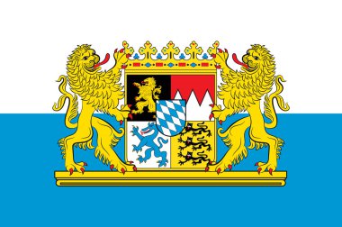 Flag of Bavaria in Germany clipart