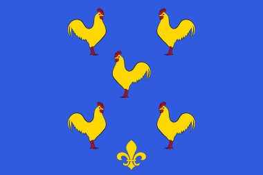 Auvergne-Rhône-Alpes bölgesinin Haute-Loire bölgesindeki Yssingeaux bayrağı