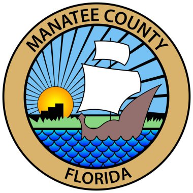 Coat of arms of Manatee County in Florida of USA clipart