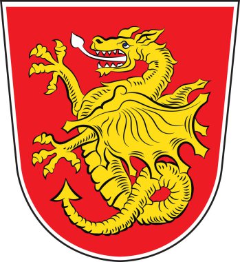 Almanya'da Bavyera'da Erding'de Wartenberg arması.