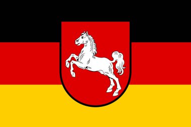 Flag of Lower Saxony, Germany clipart