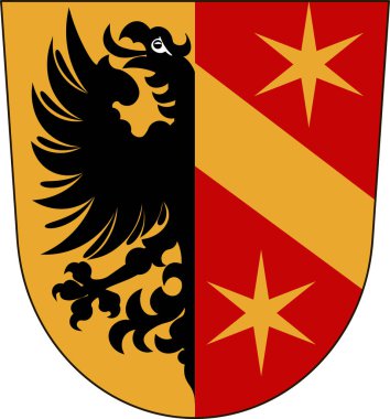 Swabia'daki Kaufbeuren arması, Bavyera, Almanya. 