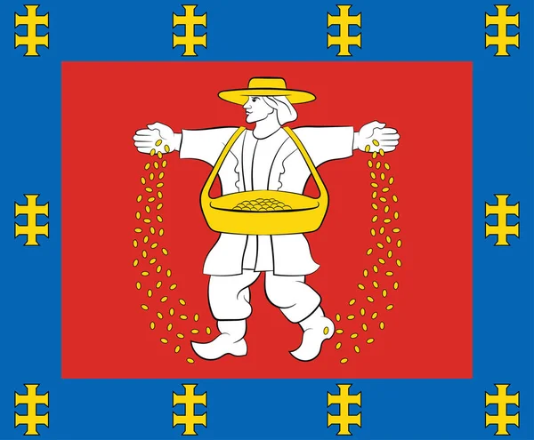 Σημαία της επαρχίας Marijampole στη Λιθουανία — Διανυσματικό Αρχείο