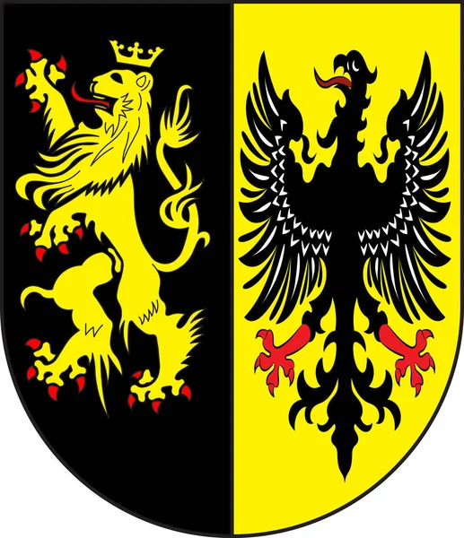 Wappen des vogtlandkreises in Sachsen in Deutschland — Stockvektor