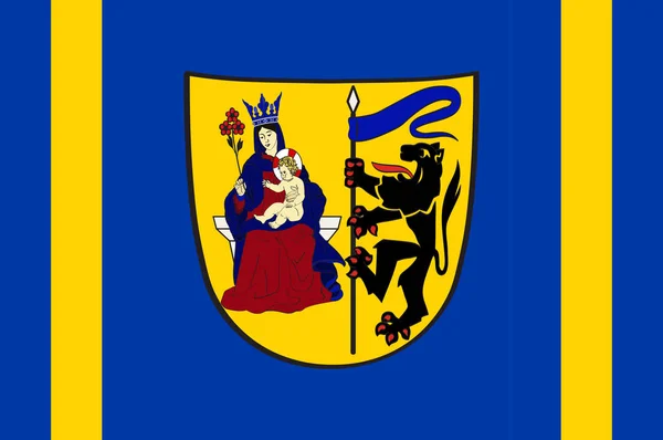 Bandera de Brueggen en Renania del Norte-Westfalia, Alemania — Vector de stock