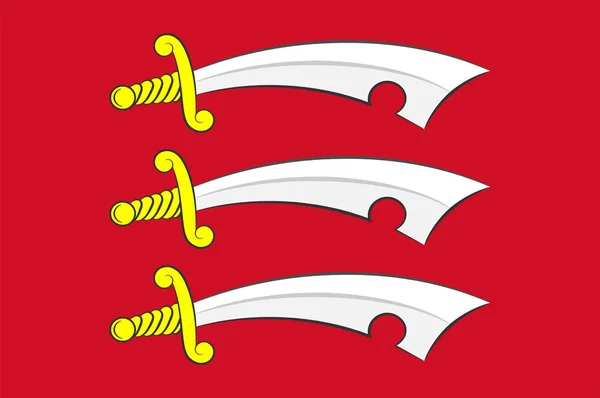 Bandeira de Essex na Inglaterra — Vetor de Stock