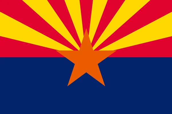 美国亚利桑那州的旗子 — 图库矢量图片
