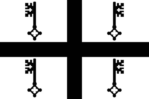 Флаг Халленберга в Северном Рейне-Вестфалии, Германия — стоковый вектор
