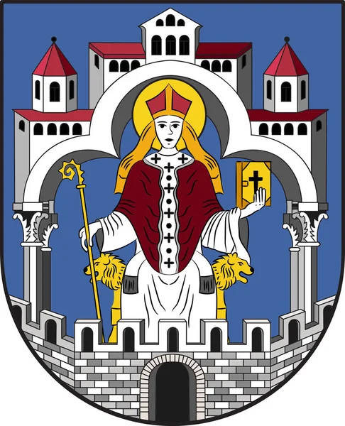 Helmstedt címere Alsó-Szászországban, Németország — Stock Vector